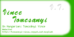 vince tomcsanyi business card